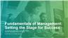 Fundamentals of Management: Setting the Stage for Success